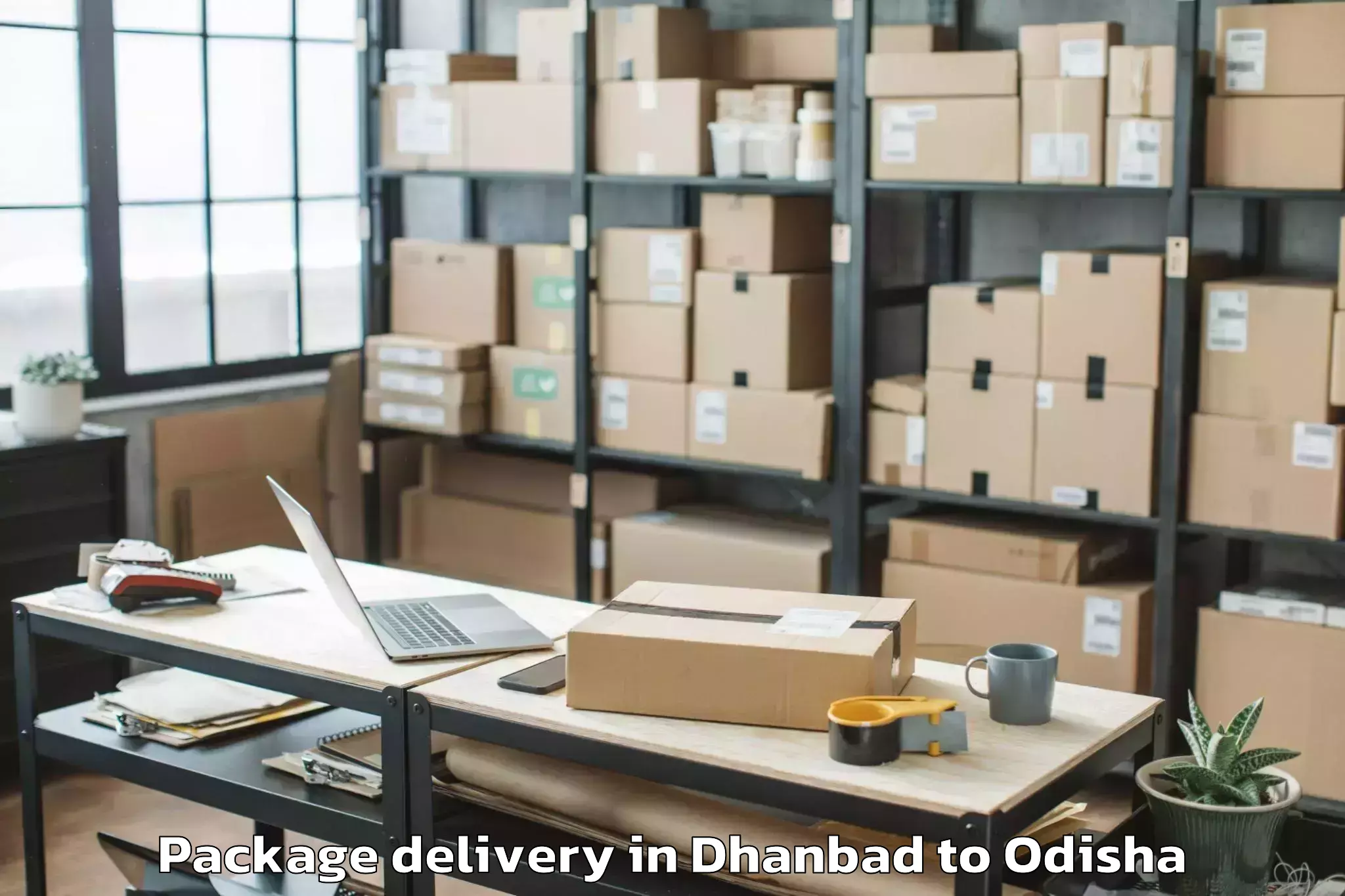 Easy Dhanbad to Komana Package Delivery Booking